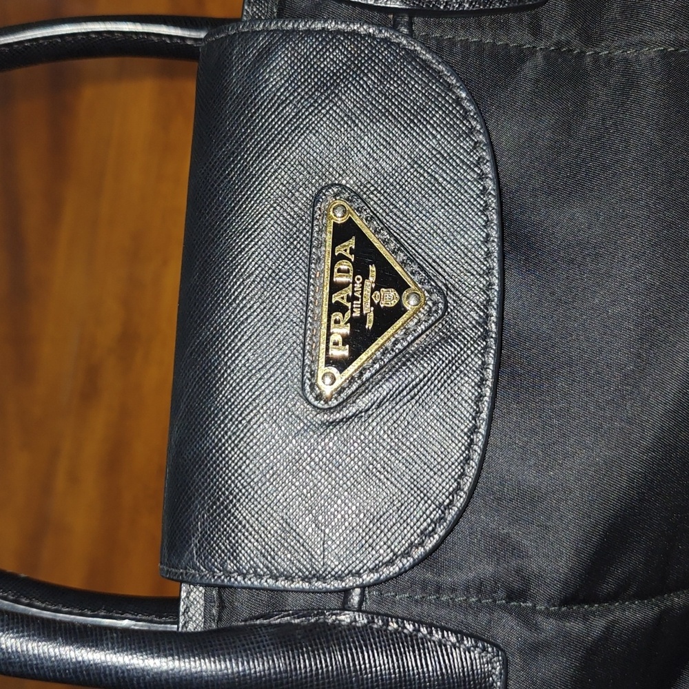 Prada Black Nylon And Leather Satchel Bag - Picture 9 of 17